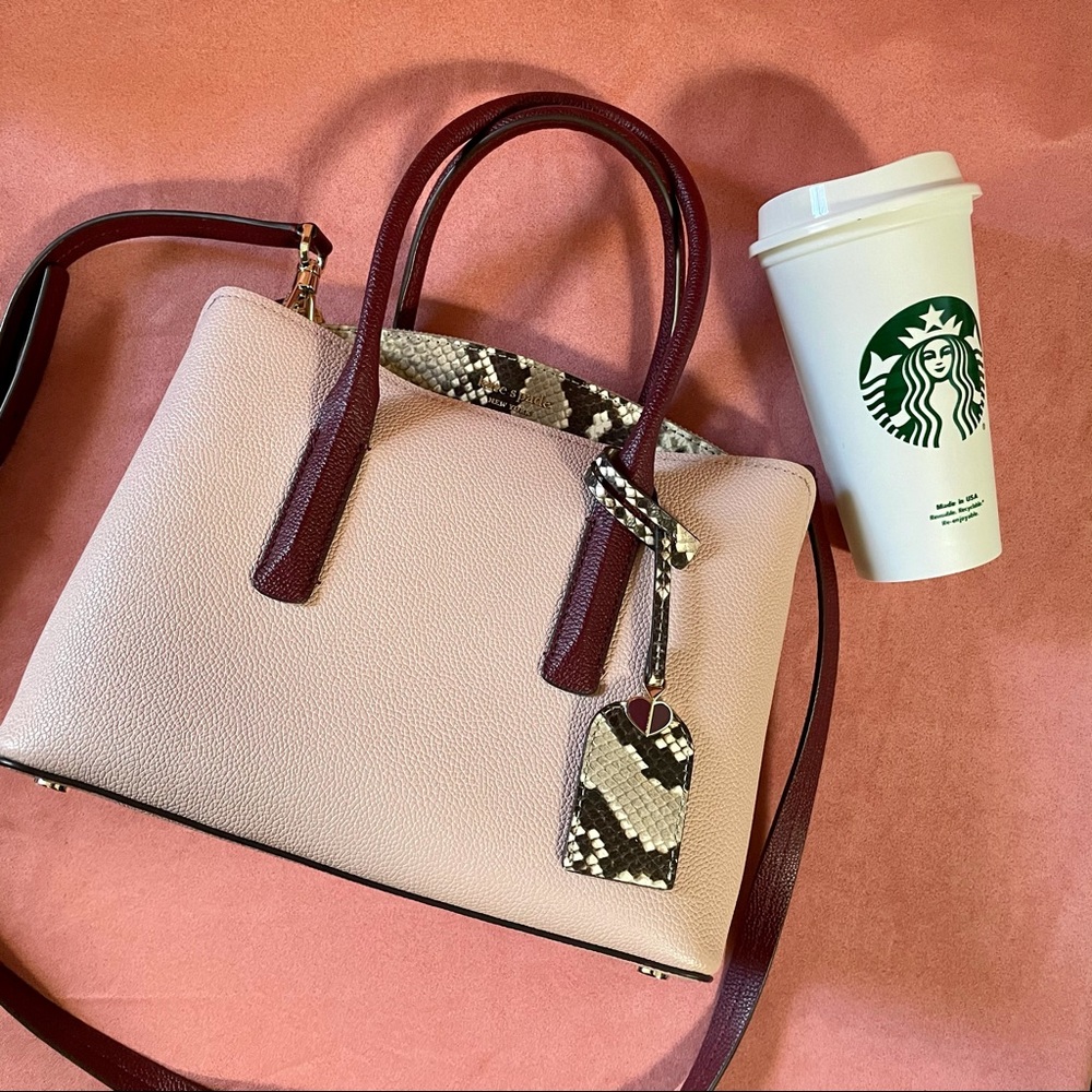 Kate Spade snake pink satchel crossbody bag